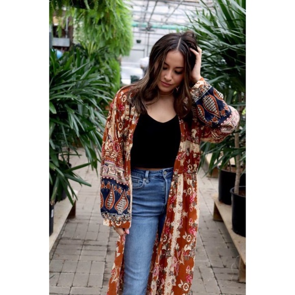 NWT Bohemian Long Lightweight Kimono - Picture 2 of 6